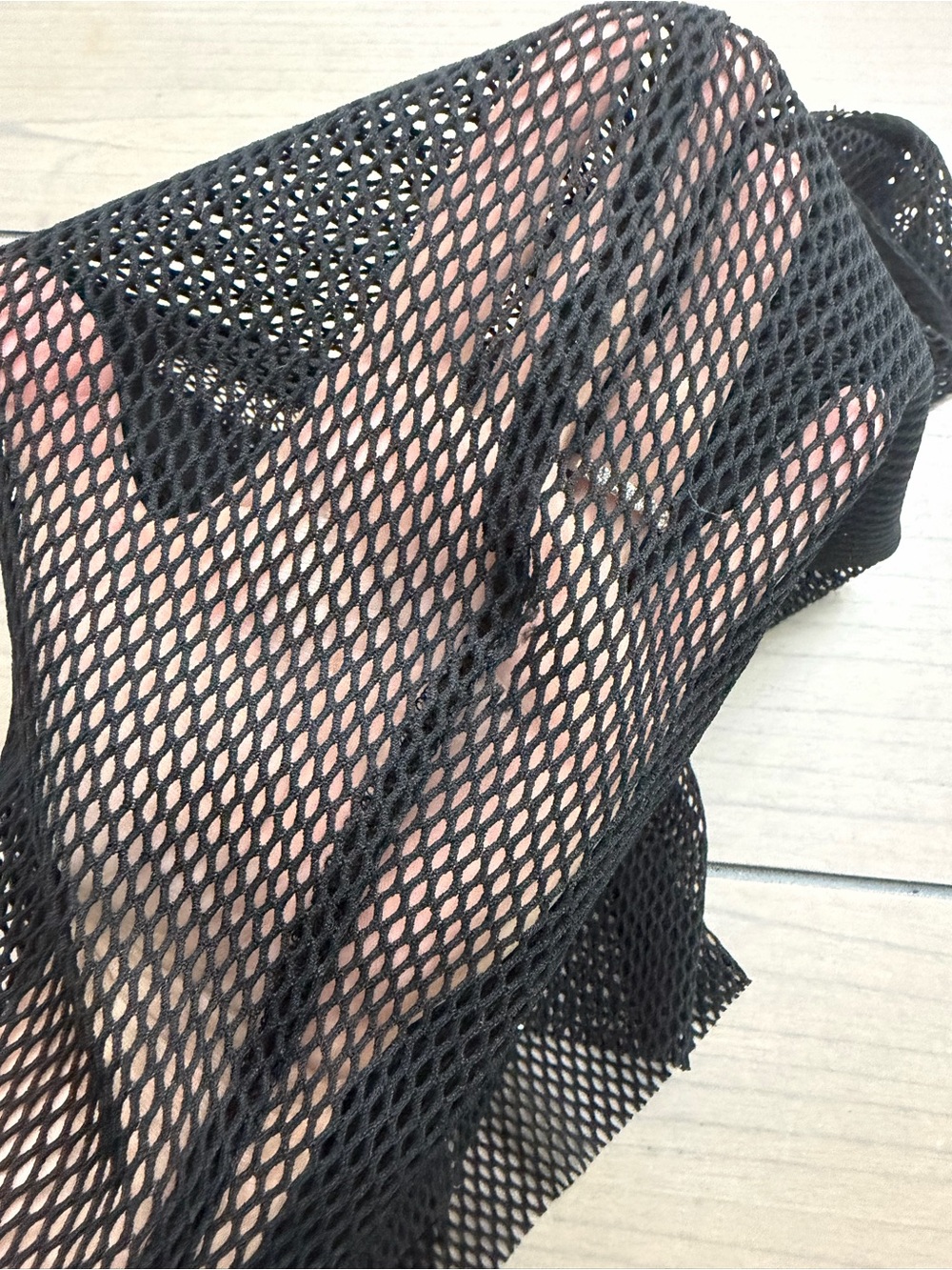 Zara Fishnet Mesh Mock Neck Sleeveless Top Black Large Chic Trendy - Picture 9 of 11